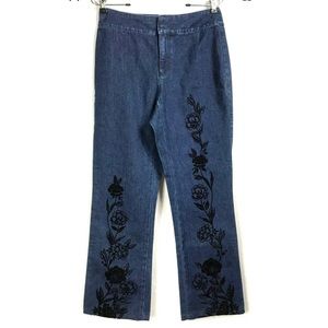 Rare 27x28 LizWear Embroidered Jeans 4 Claiborne
